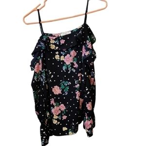 Womens Floral Cold Shoulder Shirt‎